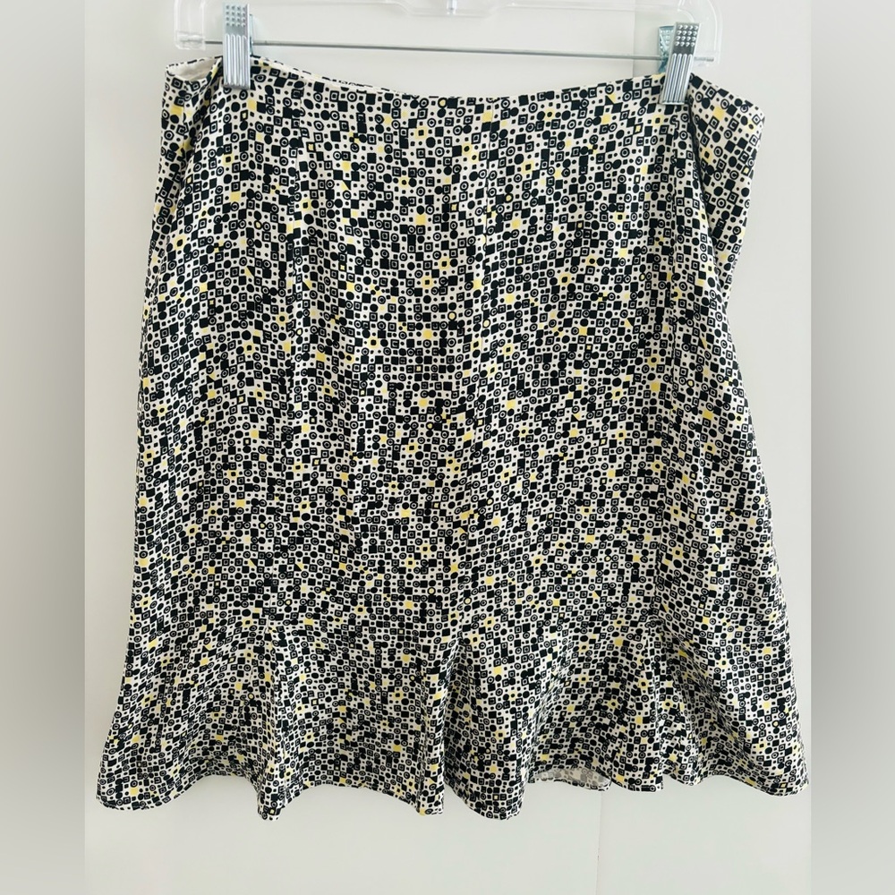 CHARTER Club Trumpet Skirt 100% silk Multi Color & multi pattern Y2K vibe Sz 12